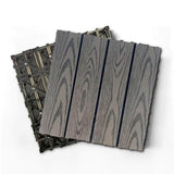 Tidoin Outdoor 1 ft. x 1 ft. Composite Deck Tile in Dark Gray(20 Per Box)