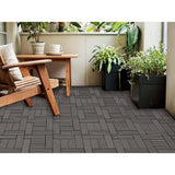 Tidoin Outdoor 1 ft. x 1 ft. Composite Deck Tile in Dark Gray(20 Per Box)