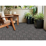 Tidoin Outdoor 1 ft. x 1 ft. Composite Deck Tile in Dark Gray(20 Per Box)