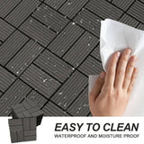 Tidoin Outdoor 1 ft. x 1 ft. Composite Deck Tile in Dark Gray(20 Per Box)