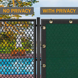 5 ft. x 50 ft. Privacy Screen Fence Heavy-Duty Protective Covering Mesh Fencing for Patio Lawn Garden Balcony Dark Green
