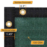 5 ft. x 50 ft. Privacy Screen Fence Heavy-Duty Protective Covering Mesh Fencing for Patio Lawn Garden Balcony Dark Green