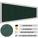 5 ft. x 50 ft. Privacy Screen Fence Heavy-Duty Protective Covering Mesh Fencing for Patio Lawn Garden Balcony Dark Green