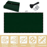 Privacy Fence Screen 3 x 150 ft. Dark Green Customized Outdoor Mesh Panels for Backyard, Construction Site with Zip Ties