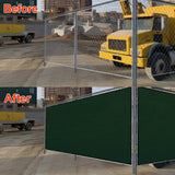 Privacy Fence Screen 5 x 200 ft. Dark Green Customized Outdoor Mesh Panels for Backyard, Construction Site with Zip Ties