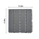 Karl home 0.98 ft. x 0.98 ft. Composite Deck Tile in Gray (27 Per Case)