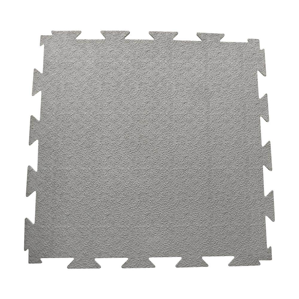 Rubber-Cal Terra-Flex 1/4 in. x 24 in. x 24 in. Dark Gray Interlocking Flooring (10-Pack, 40 sq. ft.)