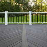 TimberTech Advanced PVC Vintage 1 in. x 6 in. x 1 ft. Square Dark Hickory PVC Sample (Actual: 1 in. x 5 1/2 in. x 1 ft)