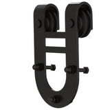 Everbilt 72 in. Black Horseshoe Sliding Barn Door Track and Hardware Kit