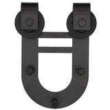 Everbilt 72 in. Black Horseshoe Sliding Barn Door Track and Hardware Kit