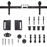 Everbilt 72 in. Dark Oil-Rubbed Bronze Arrow Sliding Barn Door Track and Hardware Kit