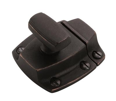 Amerock Highland Ridge 1-3/16 in (30 mm) Center-to-Center Cabinet Door Latch, Aged Pewter