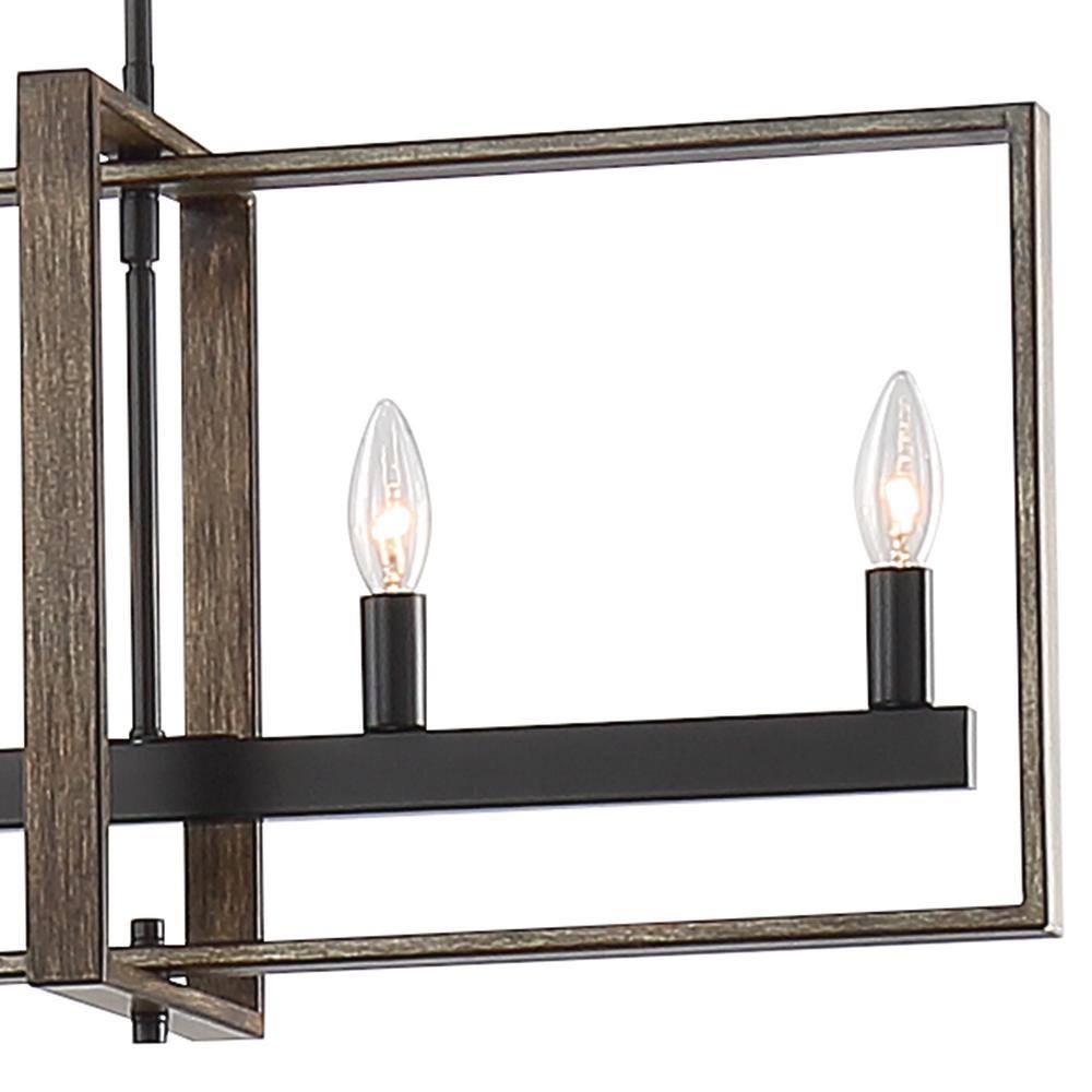 Vanity Art Amiens 5-Light Darkwood/Black Linear Pendant
