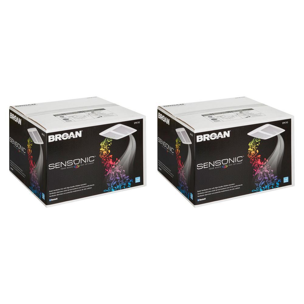 Sensonic Wireless Bluetooth Speaker 1 Sones Bathroom Ceiling Fan (2-Pack) - Super Arbor