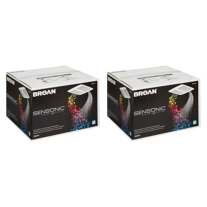 Sensonic Wireless Bluetooth Speaker 1 Sones Bathroom Ceiling Fan (2-Pack) - Super Arbor