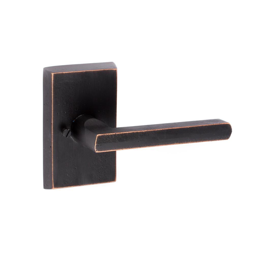 Logan Flat Black Privacy Bed/Bath Door Lever - Super Arbor