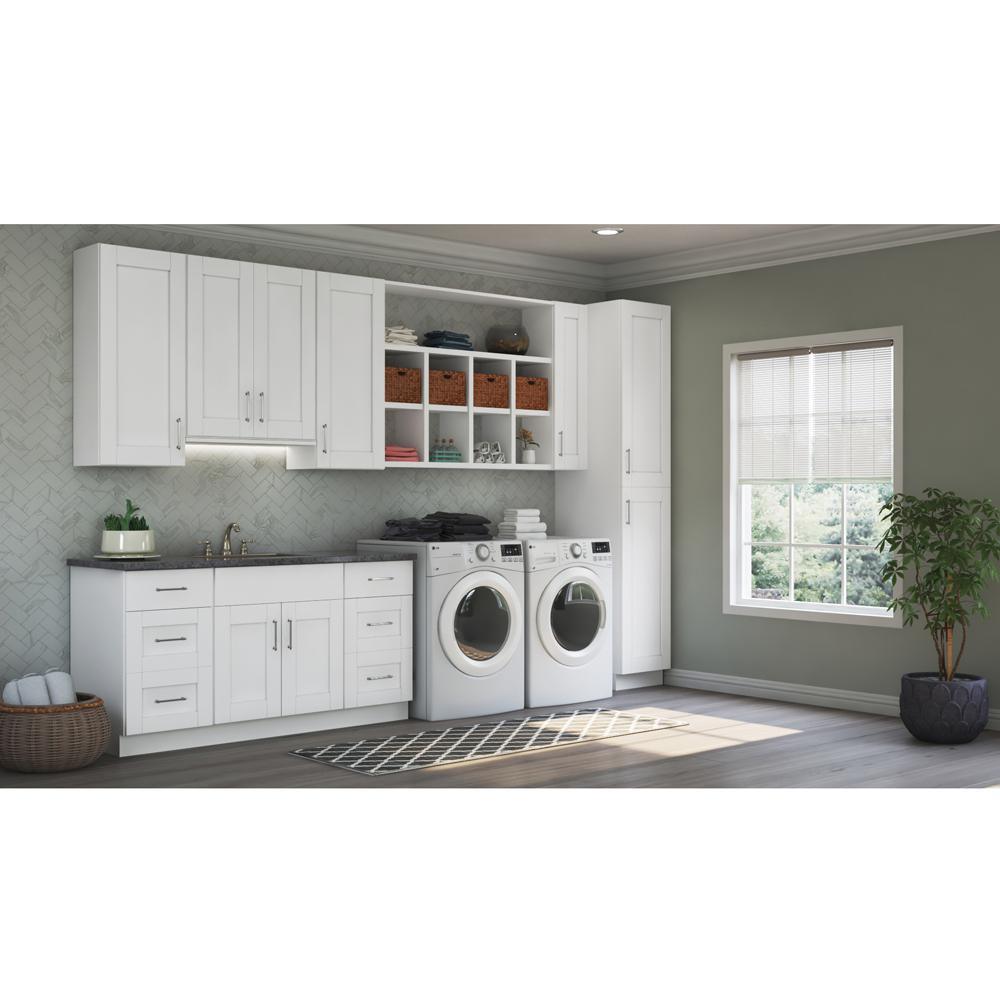 Shaker Assembled 18x34.5x24 in. Drawer Base Kitchen Cabinet with Ball-Bearing Drawer Glides in Satin White