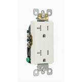 Decora 20 Amp Ultrasonic Tamper Resistant Duplex Outlet, White (10-Pack) - Super Arbor