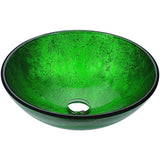 Posh Series Deco-Glass Vessel Sink in Coral Blue - Super Arbor