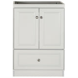 Ultraline 60 in. W x 21 in. D x 34.5 in. H Vanity for Center Basin Cabinet Only in Satin White - Super Arbor