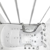 Elite 52 in. Walk-In Whirlpool and Air Bath Bathtub in White with LH Door, Thermostatic Faucet, Dual Drain,Shower Screen - Super Arbor