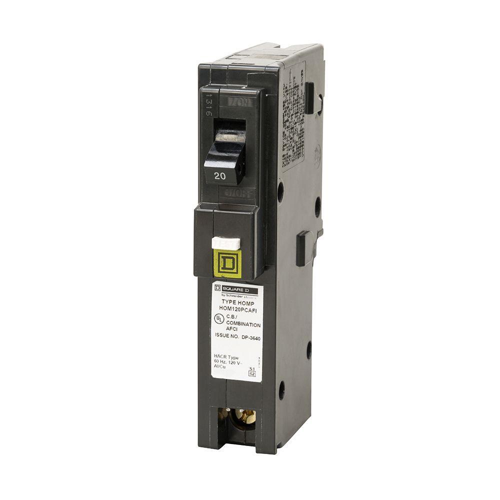 Homeline 15 Amp Single-Pole Plug-On Neutral Combination Arc Fault Circuit Breaker - Super Arbor