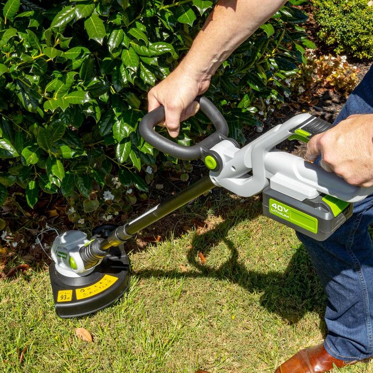 PowerSmith 12 in. 40-Volt Lithium-Ion Cordless Weed String Trimmer and Edger with Adjustable Handle 40V Battery and Charger