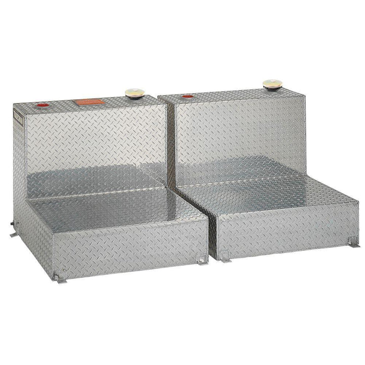 Lund 96 Gal. Aluminum L-Shaped Liquid Storage Transfer Tank, Silver - Super Arbor