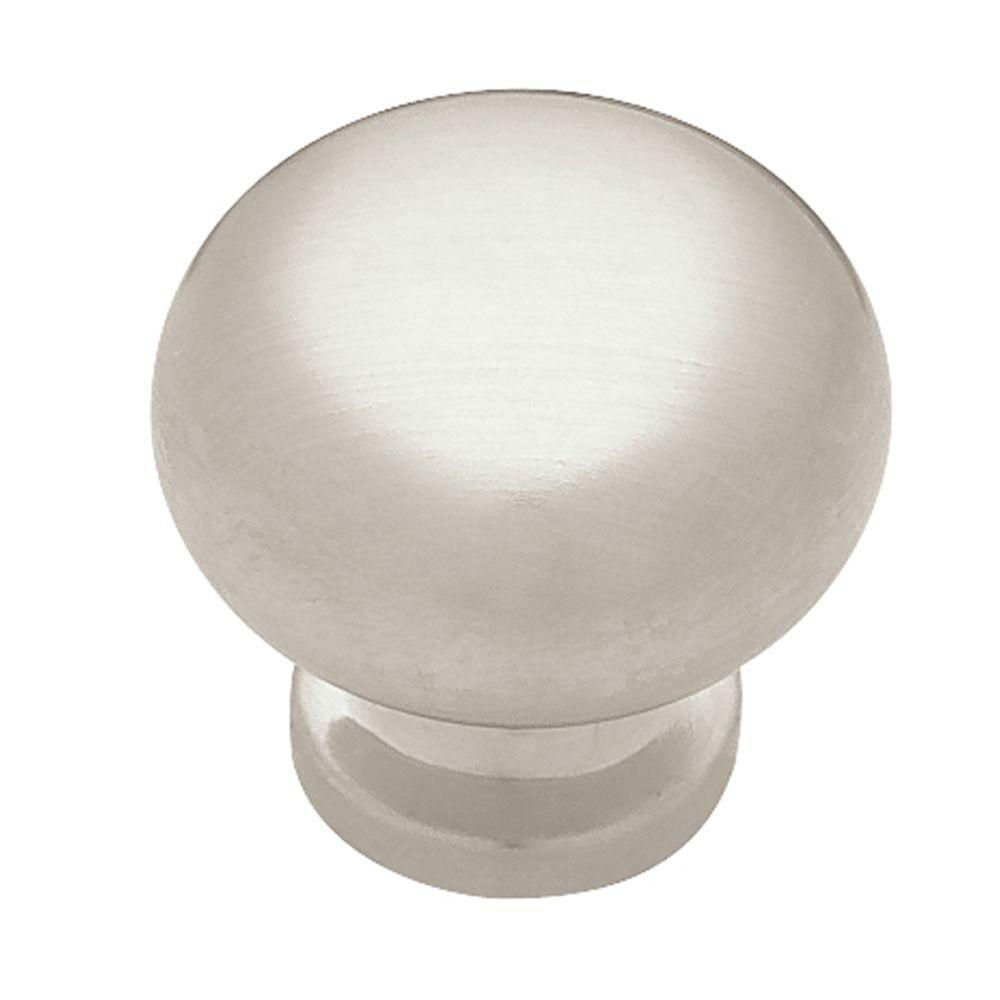 Grace 1-1/8 in. (28mm) Satin Nickel Round Cabinet Knob - Super Arbor
