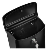 Parkside Locking Wall Mount Mailbox in Black - Super Arbor