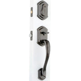 Prestige Medina Single Cylinder Venetian Bronze Door Handleset with Arch Rose Madrina Door Lever feat SmartKey Security - Super Arbor