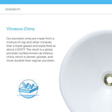 MR Direct Undermount Porcelain Bathroom Sink in White