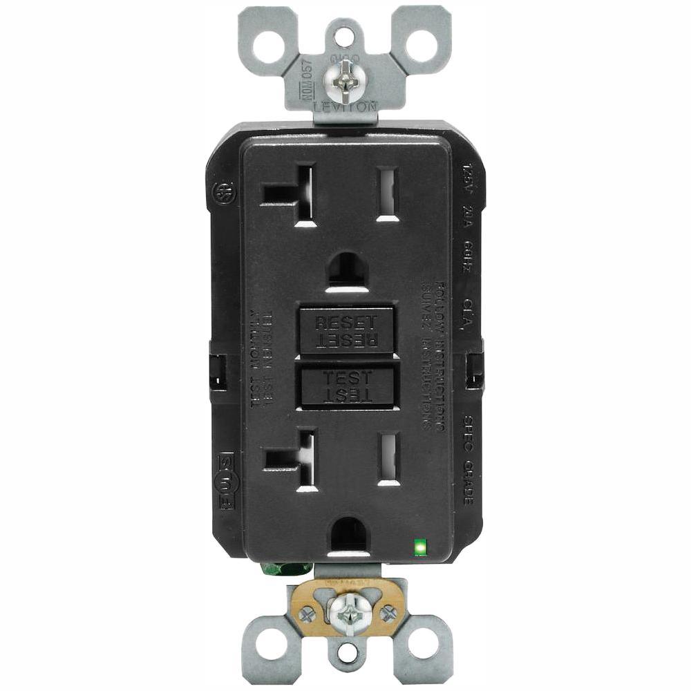 20 Amp 125-Volt Duplex SmarTest Self-Test SmartlockPro Tamper Resistant GFCI Outlet, White - Super Arbor