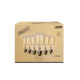 Feit Electric 60-Watt ST19 Dimmable Incandescent Amber Glass Vintage Edison Light Bulb with Cage Filament Soft White (24-Pack)