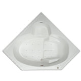 4.48 ft. Corner Drop-In Air Bath Tub in White - Super Arbor