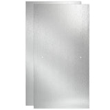 Lyndall 60 in. x 58-1/8 in. Semi-Frameless Traditional Sliding Bathtub Door in Chrome with Rain Glass - Super Arbor