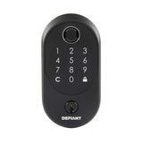 Defiant Hubspace Matte Black Round Biometric Fingerprint Electronic Touchpad Deadbolt
