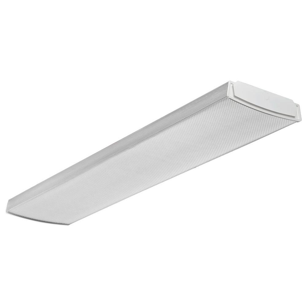 4 ft. 41-Watt White Integrated LED Low Profile Wraparound Flushmount - Super Arbor