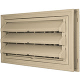 9-3/8 in. x 17-1/2 in. Foundation Vent Kit w/ Trim Ring and Optional Fixed Louvers (Galvanized Screen) #117 Bright White