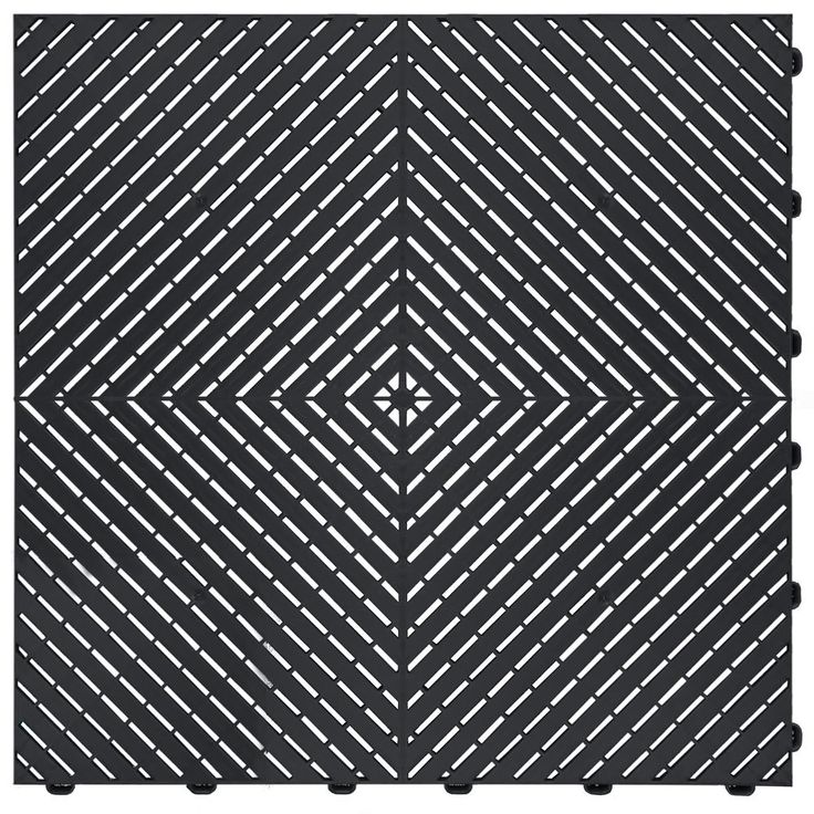 Swisstrax 15.75 in. x 15.75 in. Grey Ribtrax Smooth ECO Flooring (6-Tile/pack) (10 sq. ft.)