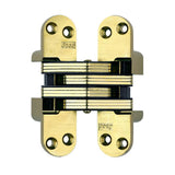 1-1/8 in. x 4-5/8 in. Satin Brass Invisible Hinge - Super Arbor