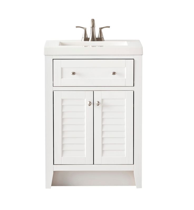 Style Selections Westlake 24-in White Single Sink Bathroom Vanity with White Cultured Marble Top