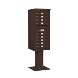 3400 Series Black Mount 4C Pedestal Mailbox with 20 MB1 Doors/2 PL - Super Arbor