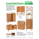 26.75 in. W x 13.75 in. D x 29.75 in. H EcoStyles Louvered Bamboo Floor Cabinet - Super Arbor