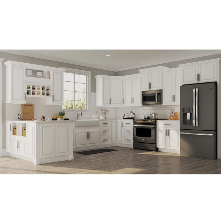 Hampton Assembled 30x34.5x24 in. Pots and Pans Drawer Base Kitchen Cabinet in Satin White