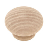 Classic 1-1/2 in. (38 mm) Birch Wood Round Cabinet Knob (10-Pack) - Super Arbor