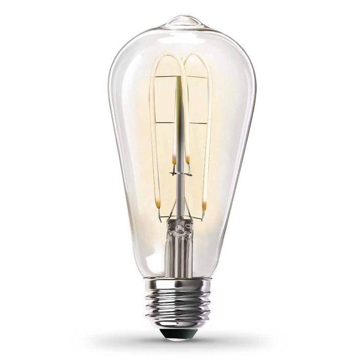 Feit Electric 40-Watt Equivalent ST19 Clear Glass Vintage Edison LED Light Bulb with M Shape Filament Warm White (12-Pack)