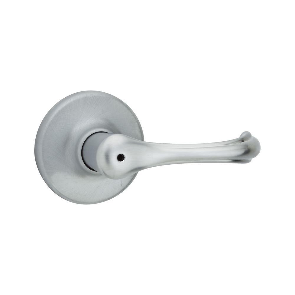 Dorian Satin Nickel Privacy Bed/Bath Door Lever with Microban Antimicrobial Technology - Super Arbor