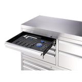 43 in. 11-Drawer Stainless Steel Rolling Tool Chest Combo - Super Arbor