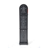 Bountiful Life 3-Door Front Access Lockable Ground Mount Mailbox in Black - Super Arbor